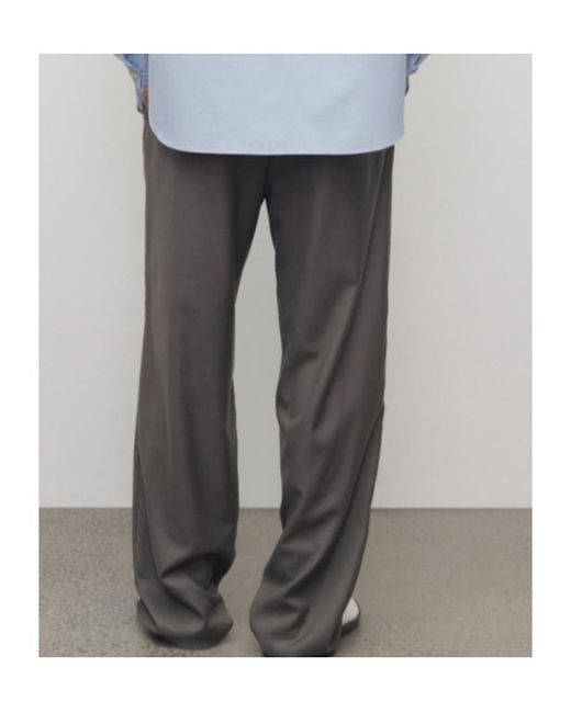 The Row Gray Elasticated-Waistband Ari Pants for men