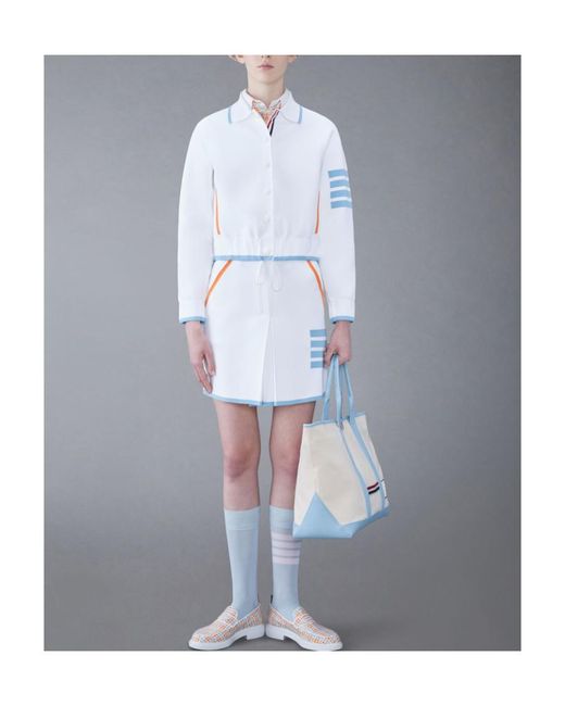 Thom Browne White Stripe Detail Mini Skirt