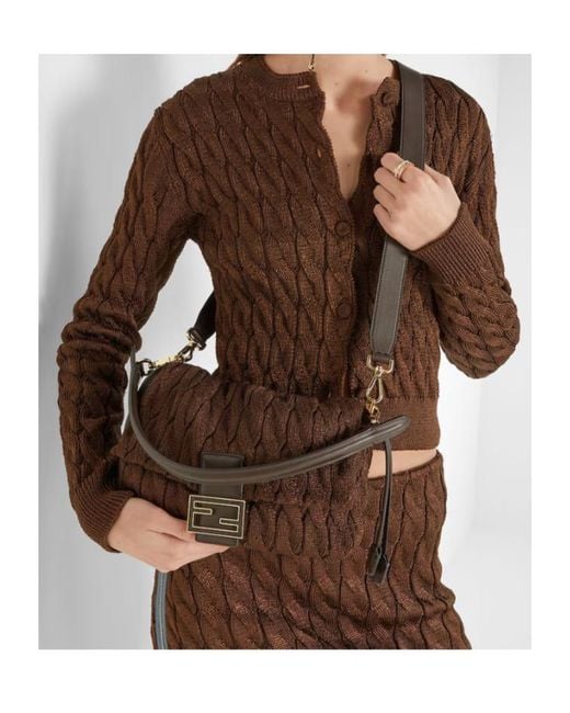 Fendi Brown Medium Mamma Baguette Shoulder Bag