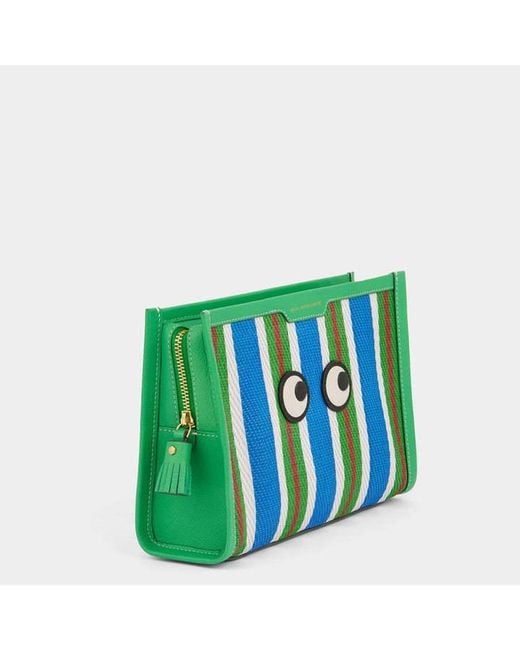 Anya Hindmarch Green Patterned Clutch