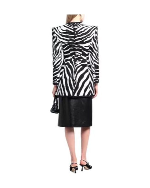 Dolce & Gabbana Black Zebraprint Jacket