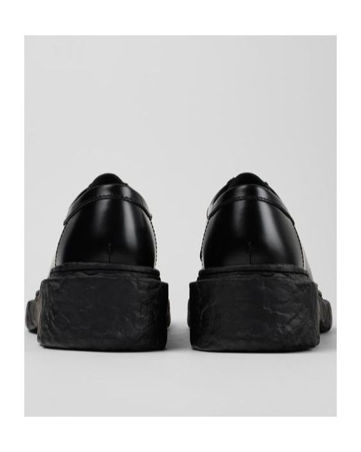 Camper Black Round Head Loafer Shoes for men