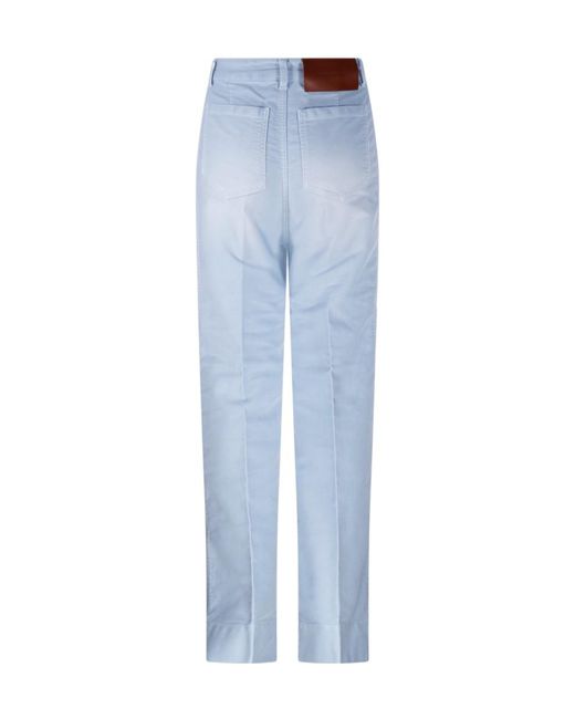 Victoria Beckham Blue Patch-Pocket Jeans