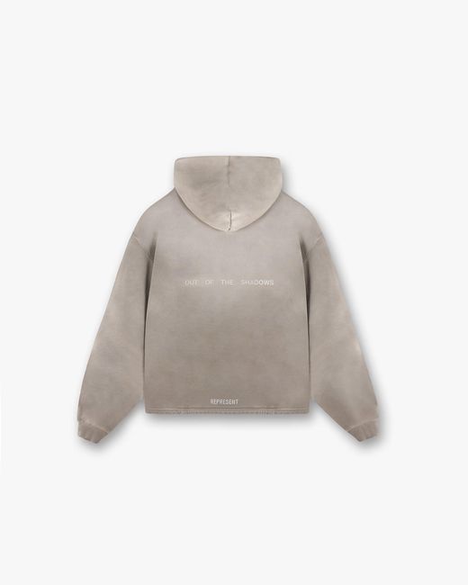 Represent Gray Logo-Embellished Hoodie for men