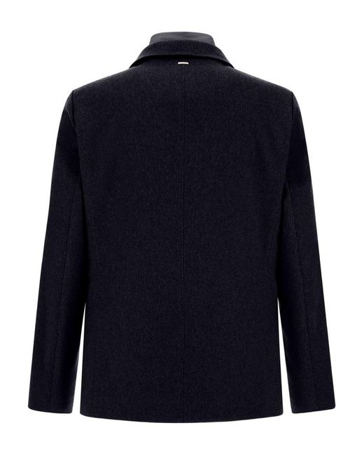 Herno Blue Detachable-Collar Jacket for men