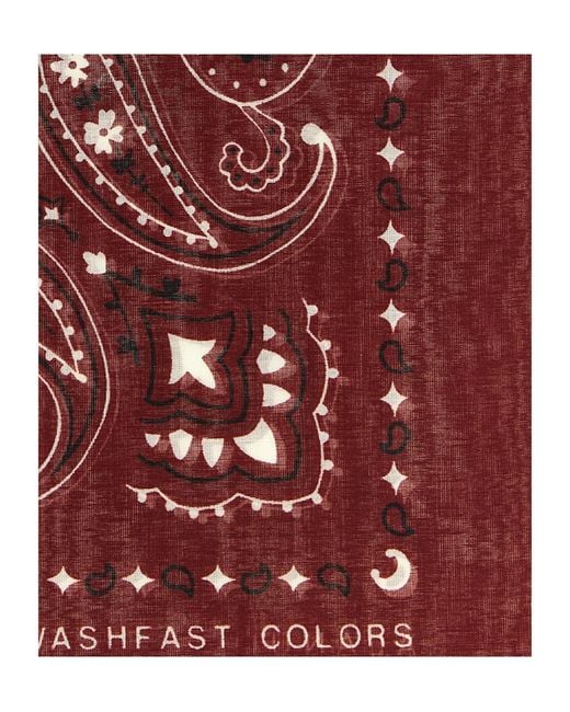 Alanui Red Paisley Bandana Scarf