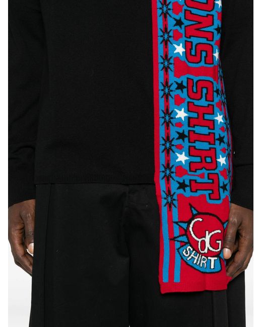 Comme des Garçons Blue Soccer Scarf Sweater for men