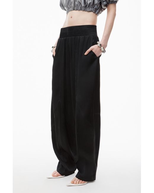 Alexander Wang Black Logo Patch Balloon Pants