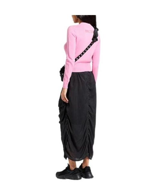 DIESEL Black Minimalist Ruched Skirt