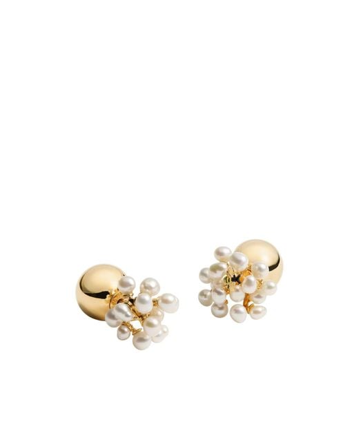 Dior Metallic Pearl Earrings