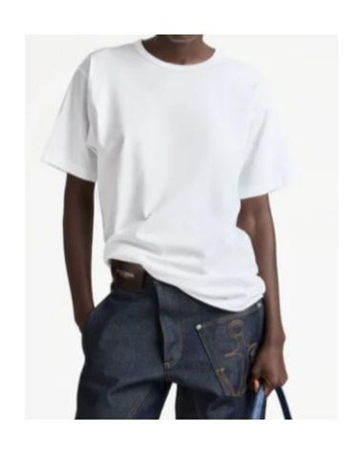 J.W. Anderson White Embroidered Anchor T-Shirt