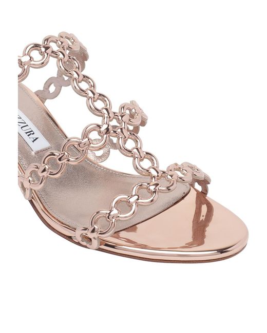 Aquazzura Pink Open-Toe High-Heeled Sandals