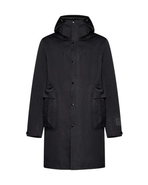 C P Company Blue Hooded Padded Coat for men