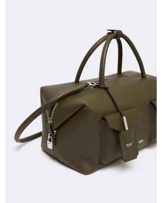Max Mara Green Holdallcargo Large Boston Bag