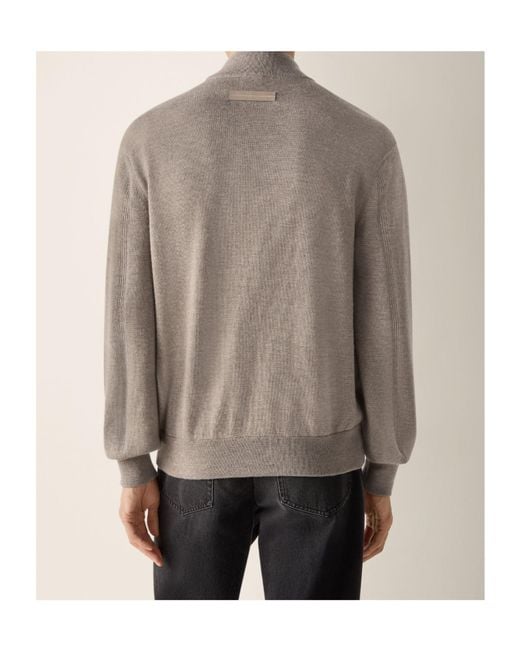 Zegna Gray Button-Up Cardigan for men