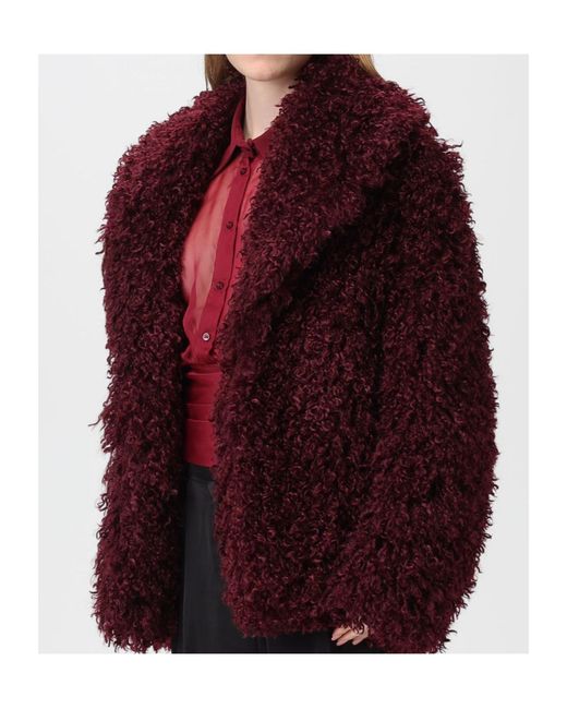 Aniye By Red Faux Fur Jacket