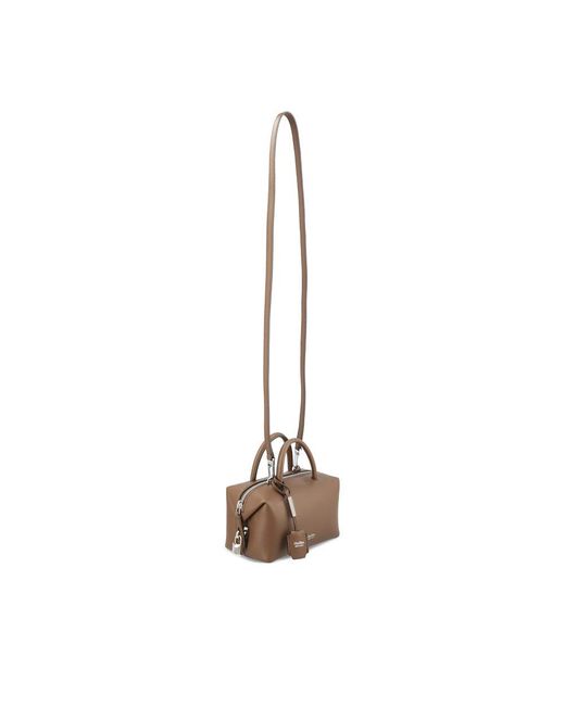 Max Mara Brown Zippered Shoulder Bag