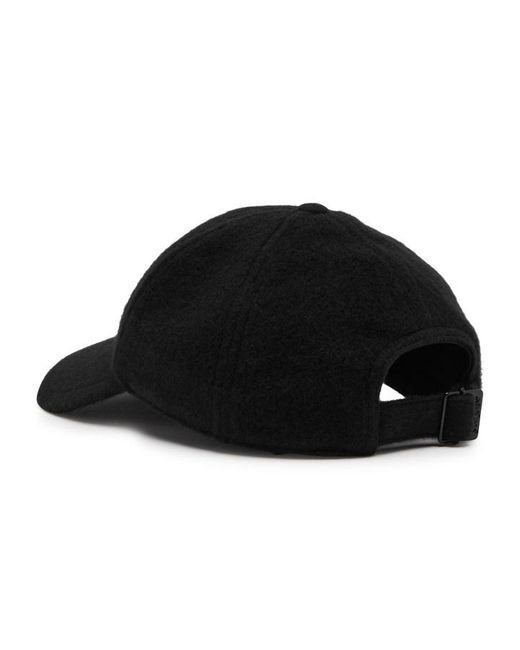 Saint Laurent Black Logo-Embroidered Cashmere Cap