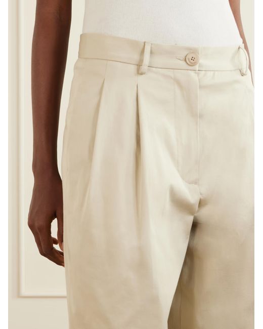 Frankie Shop White Norstrand Wide-Leg Casual Pants