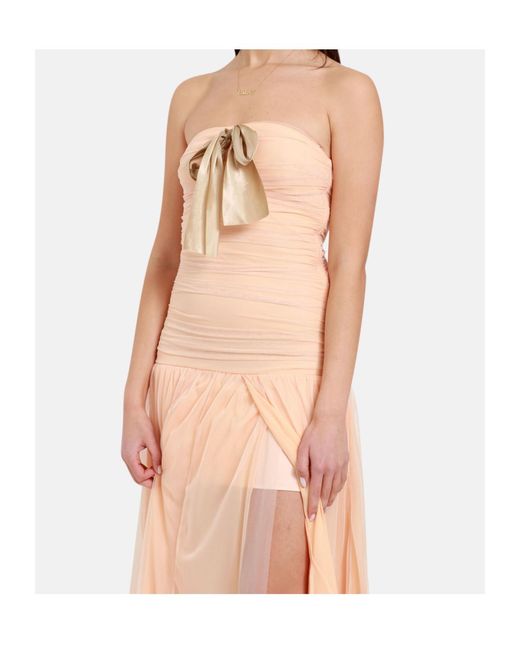 Aniye By Pink Bow Strapless Dress