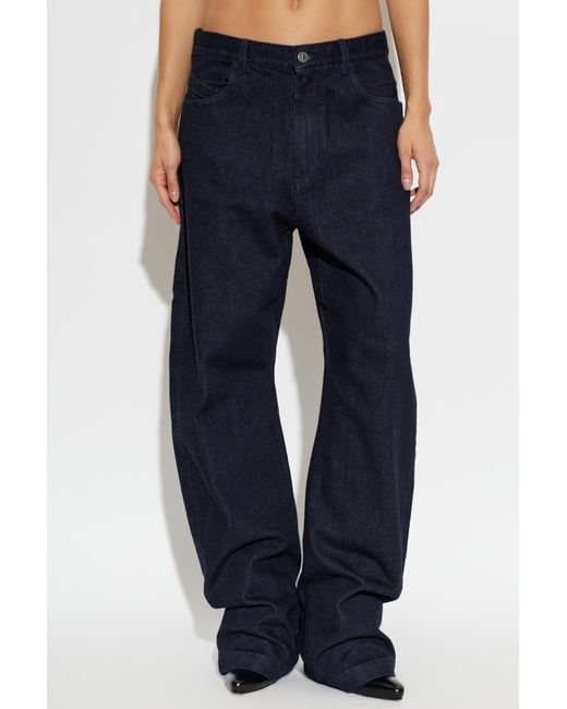 The Attico Blue Belt-Loop Jeans