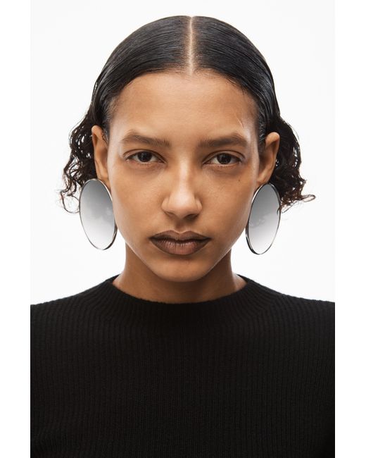 Alexander Wang Black Fine-Ribbed Contrasting-Cuffs Jumper