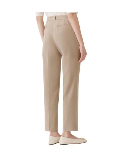 Fabiana Filippi Natural Montefalco Cotton Zip-Fly Straight Trousers