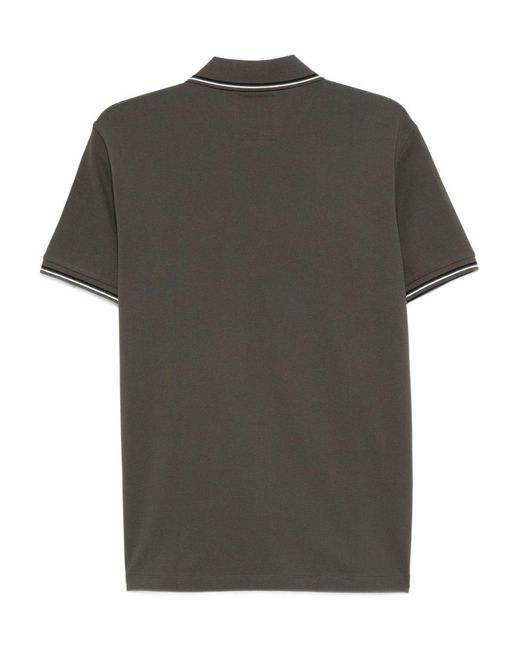Emporio Armani Green Logo-Motif Polo Shirt for men