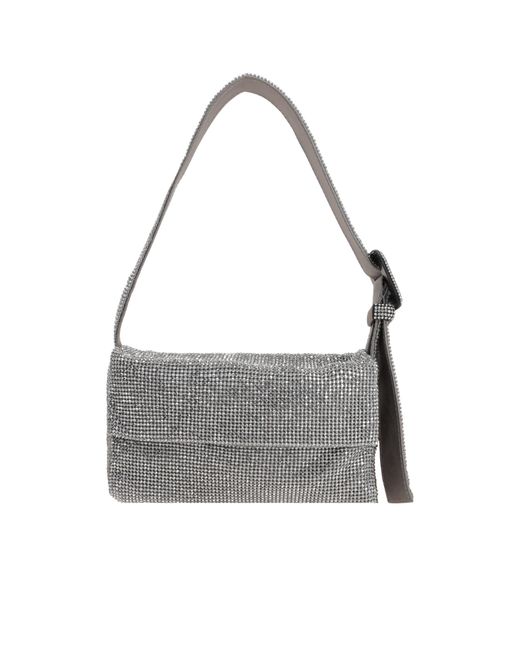 Benedetta Bruzziches Gray Vitty La Mignon Embellished Shoulder Bag