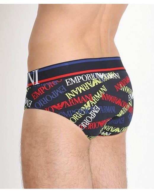 Emporio Armani Blue Logo Detail Panties for men