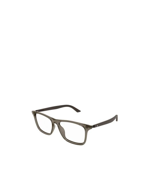 Montblanc White Eyewear Square Frame Glasses for men