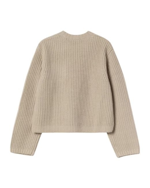 Carhartt Natural Mira Logo Patch Crewneck Jumper for men