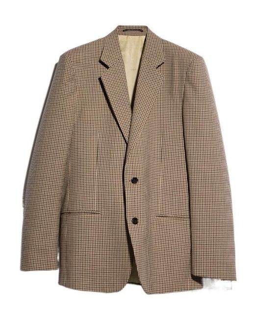 Gucci Brown Checked Single-Breasted Blazer for men