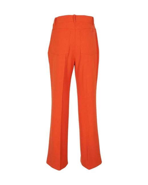 Stella McCartney Orange Tailored Cropped Pants