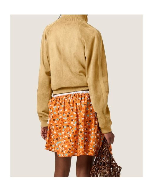 Miu Miu Natural Waxed Suede Jacket