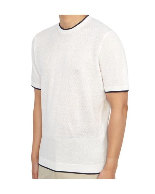 Drumohr White Short-Sleeved Sweater for men