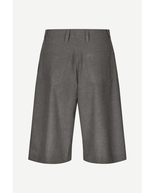 Samsøe & Samsøe Gray Saharper Pleat Shorts