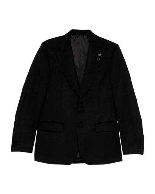 Lardini Black Single-Breasted Jacket for men