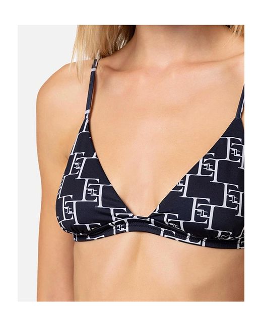 Elisabetta Franchi Multicolor Monogram-Print Bikini Set