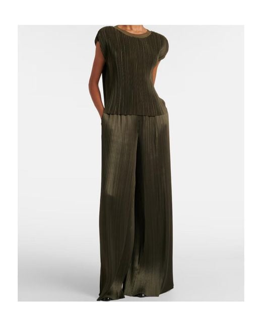 Joseph Green Pleated Wide-Leg Pants