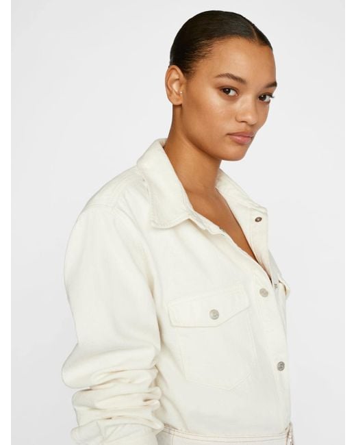 FRAME White Long-Sleeved Buttoned Shirt