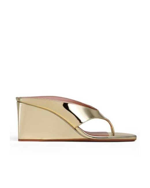 Alaïa Natural Cube Thong Mules