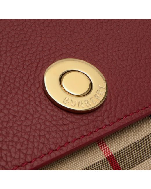 Burberry Red Note Checked Crossbody Bag