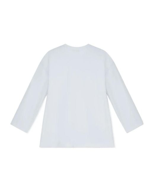 Emporio Armani White Button Round-Neck Shirt