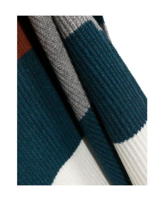 Maison Kitsuné White Preppy Striped Scarf