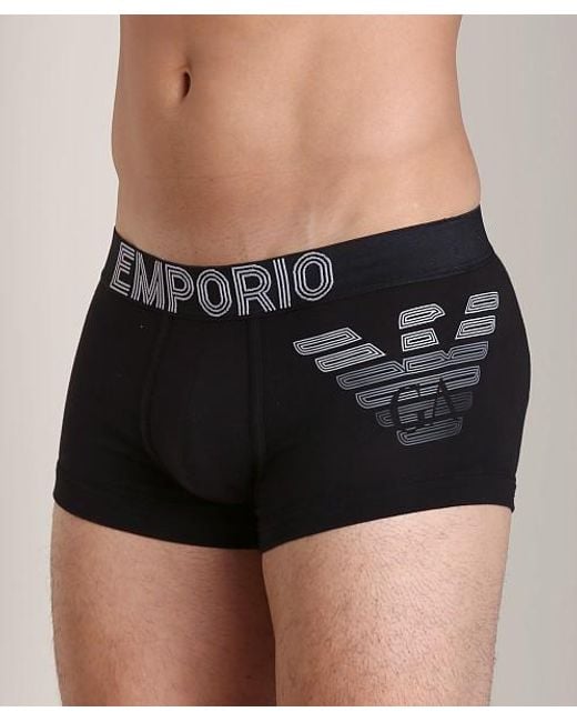 Emporio Armani Black Logo Detail Panties for men