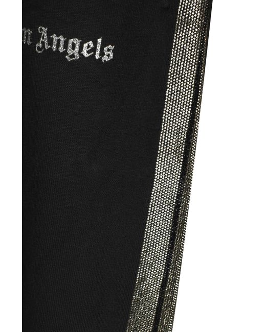 Palm Angels Black Cotton Sweatpants for men