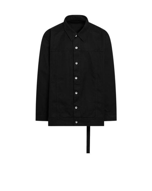 Rick Owens Black Jumbo Worker Jacket for men
