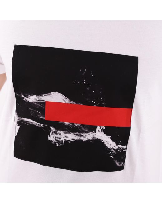 Neil Barrett White Printed T-Shirt for men
