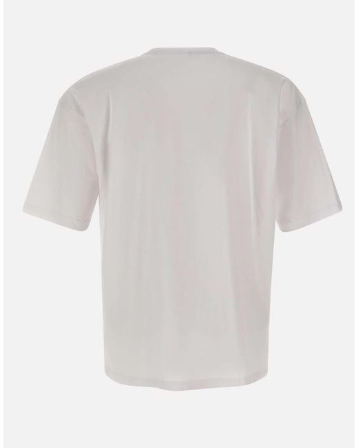 Aspesi White Wrong Graphic T-Shirt for men